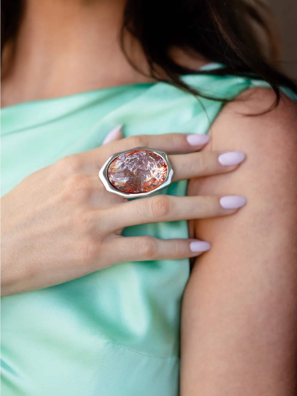 Paparazzi Jewelry - Wrapped Wardrobe Orange Ring - Vintage